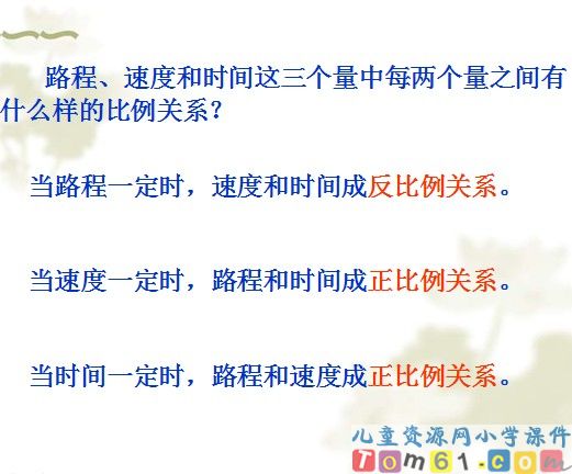 正反比例的比较