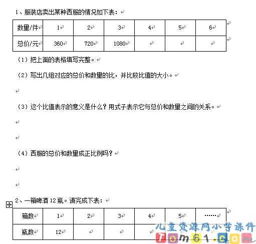 成反比例的量