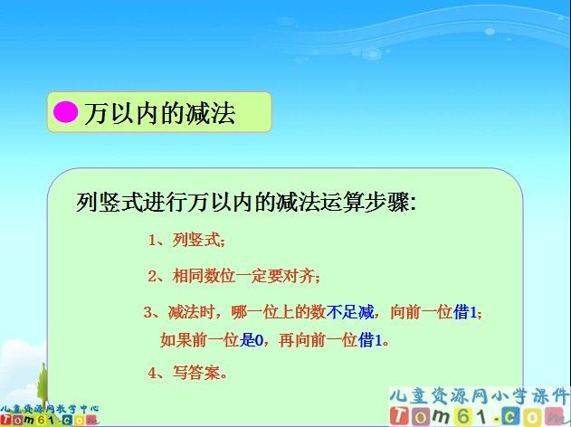 万以内的加减法复习课件1