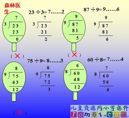 有余数的除法
