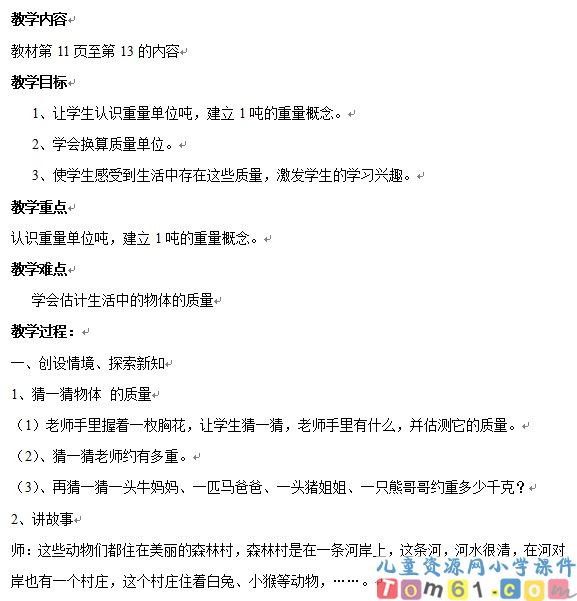 吨的认识