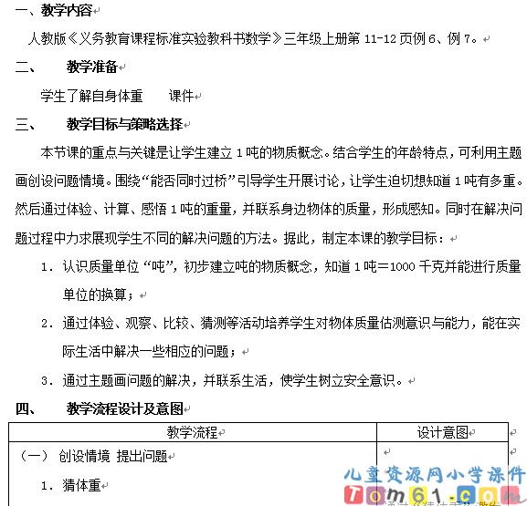 吨的认识