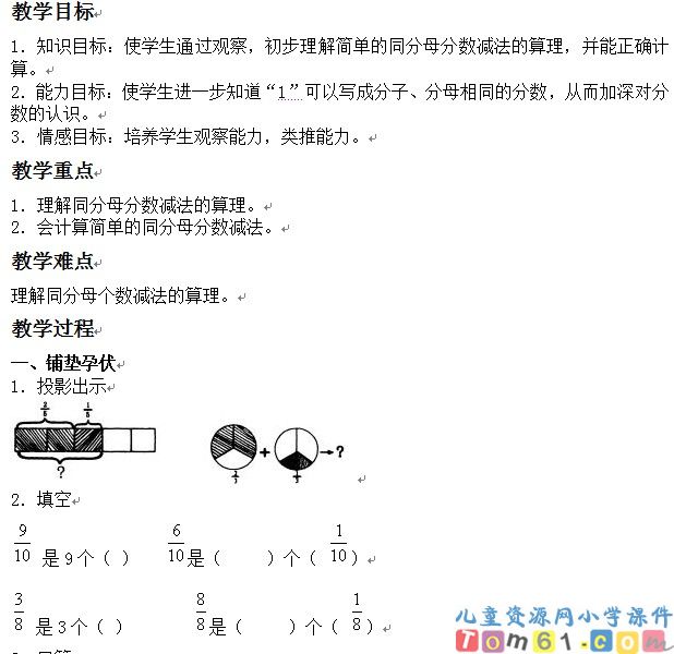 简单的分数加法