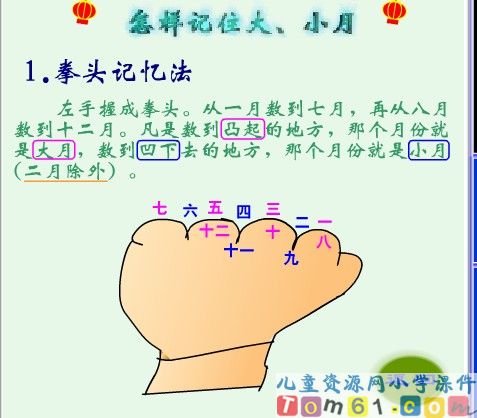 怎样记住大小月