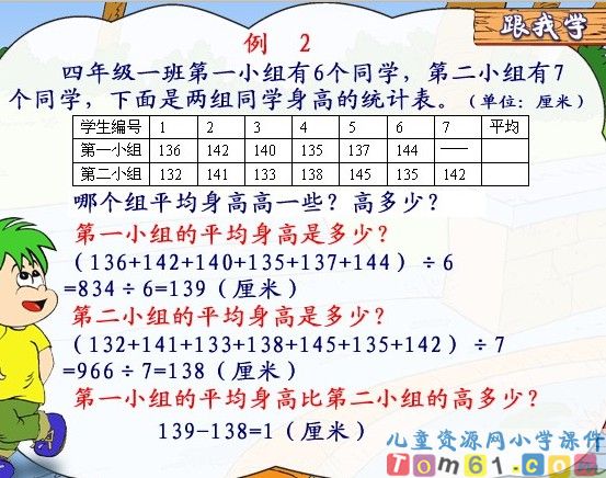 求平均数
