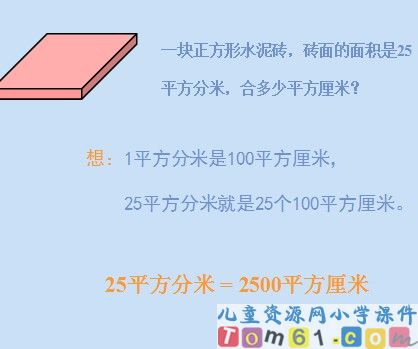 面积单位间的进率