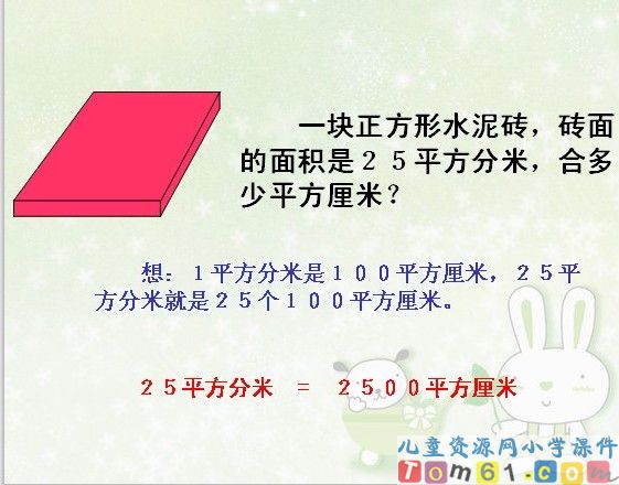 面积单位间的进率