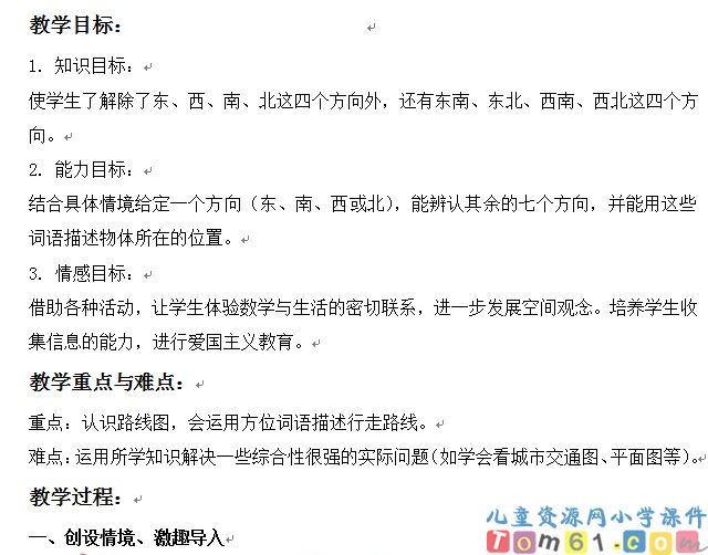 认识东南东北西南西北