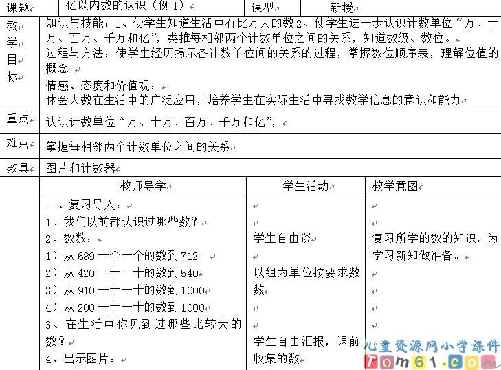 亿以内数的认识