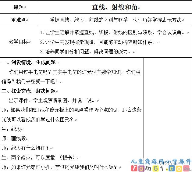 直线射线和角
