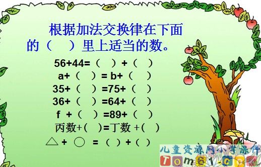 加法运算定律课件3