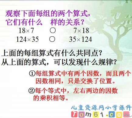 乘法交换律课件4