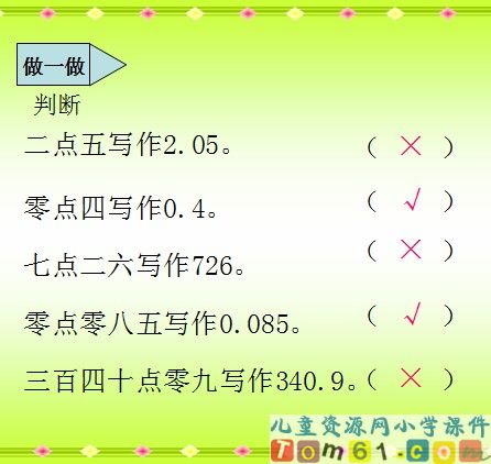 小数的读法和写法课件1