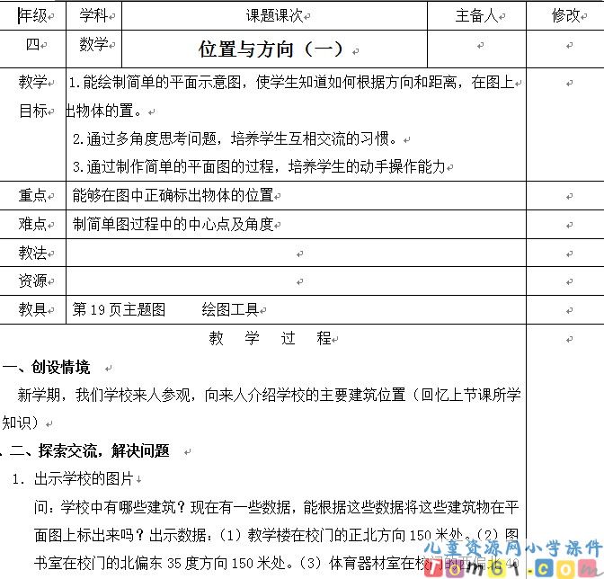 位置与方向