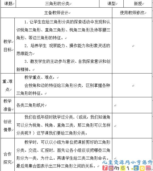 三角形的分类