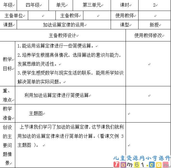 加法运算定律的运用