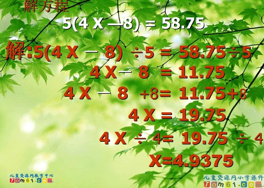 总复习解方程
