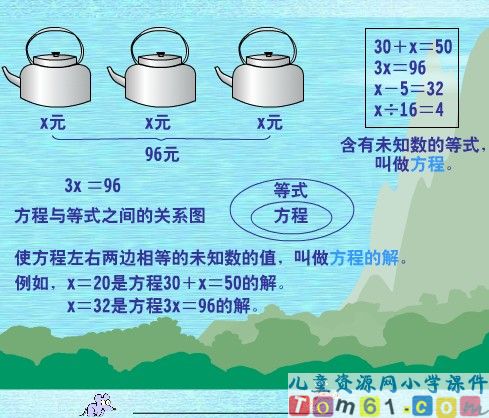 方程的意义及如何解方程课件3