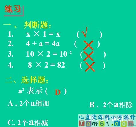 用字母表示数课件24