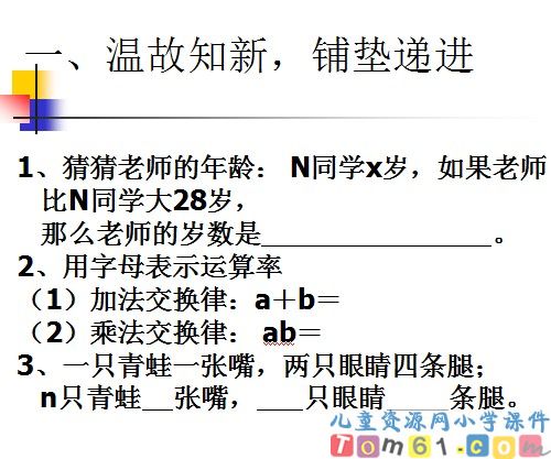 用字母表示数课件45