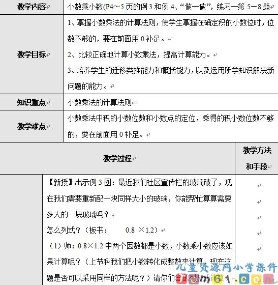 小数乘小数