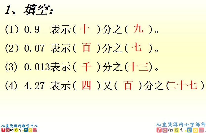 分数与小数的互化