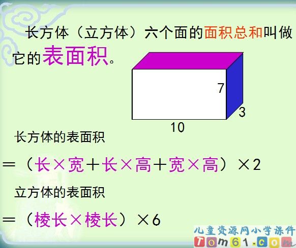 长方体和正方体的表面积课件13