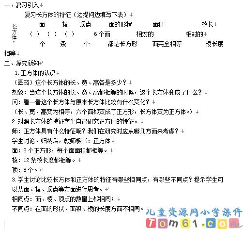 正方体的认识