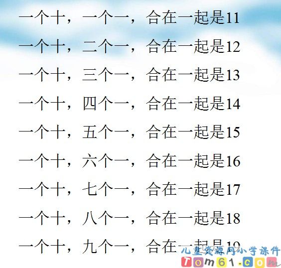 11～20各数的认识