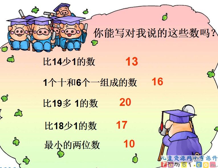 11～20各数的认识