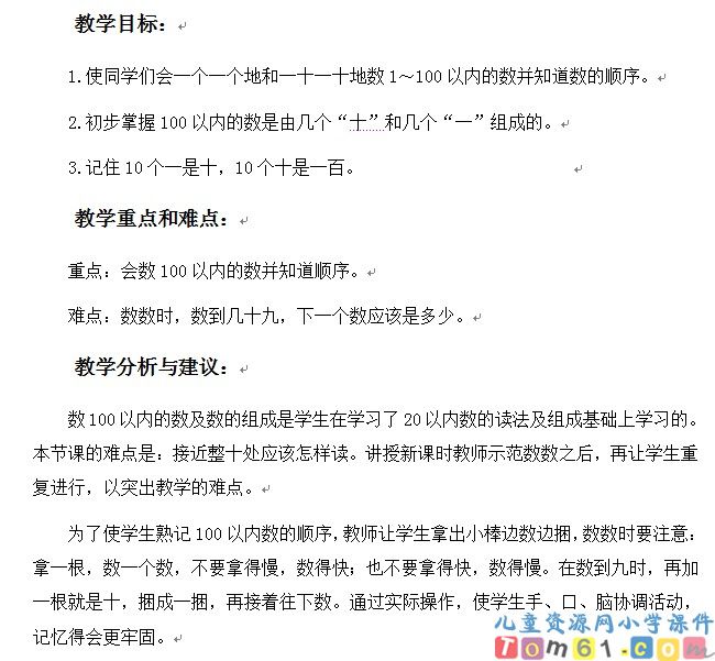 数数  数的组成