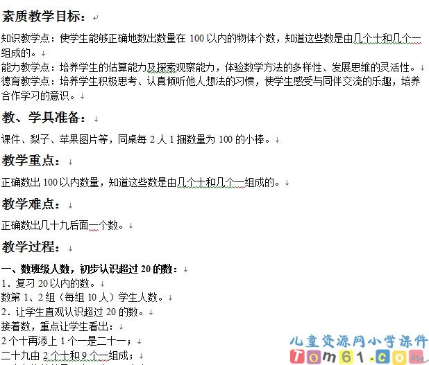 数数  数的组成