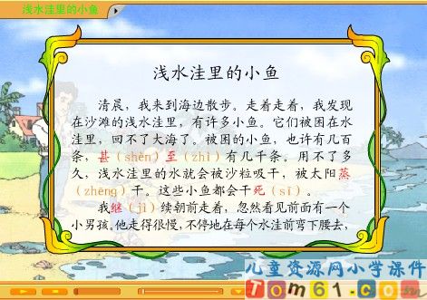 浅水洼里的小鱼课件7