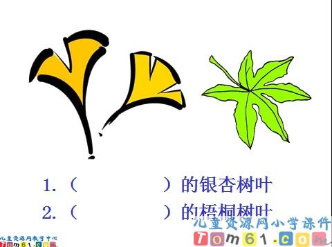 蓝色的树叶课件1