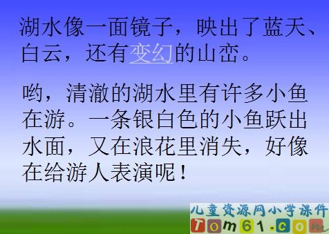 清澈的湖水课件18