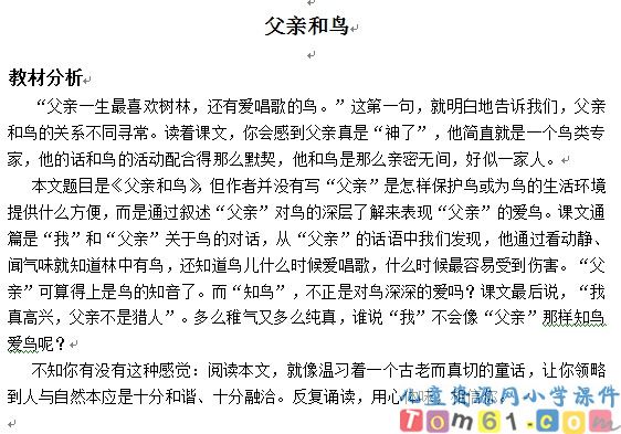 父亲和鸟教案4