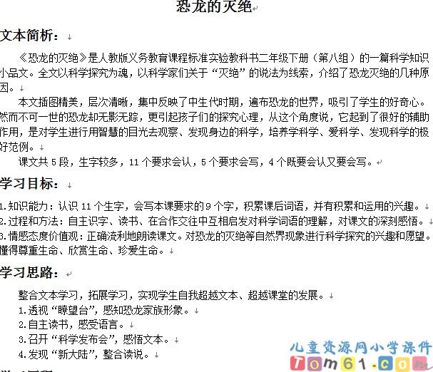 恐龙的灭绝