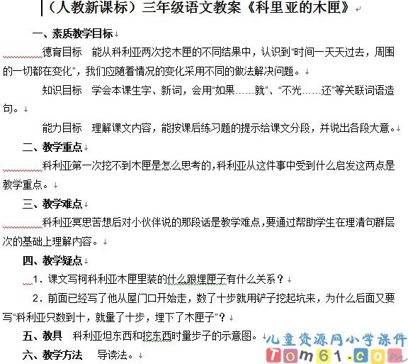 科利亚的木匣
