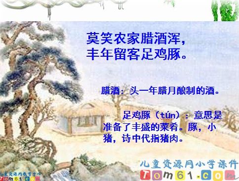 古诗两首之游山西村课件1