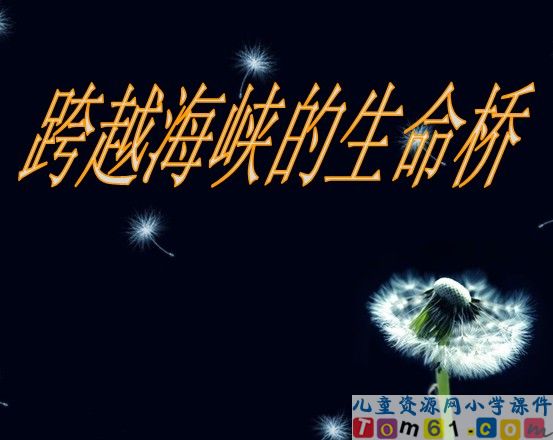 跨越海峡的生命桥