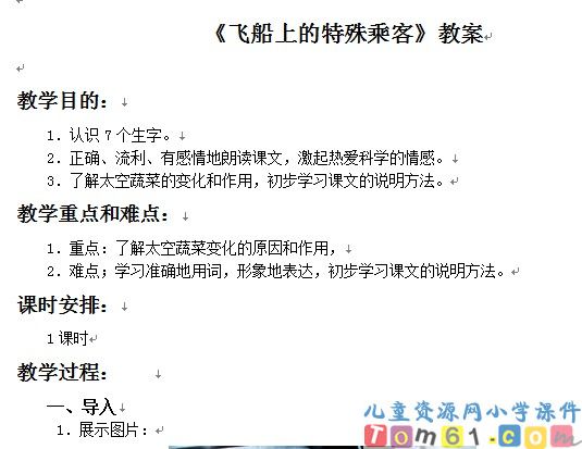 飞船上的特殊乘客