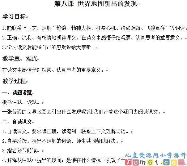 世界地图引出的发现