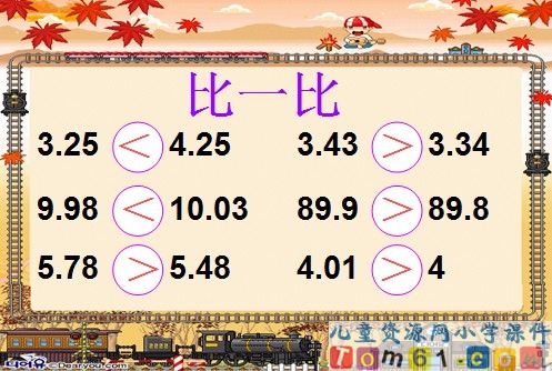 小数的大小比较课件