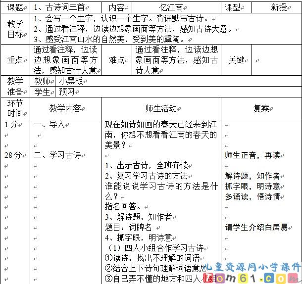 古诗三首-忆江南