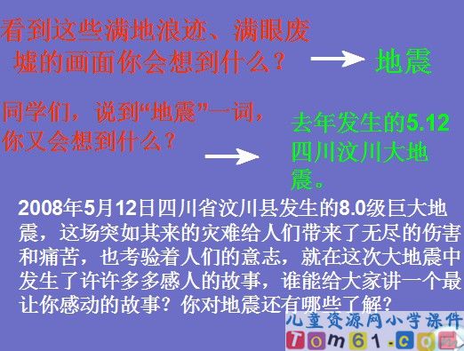 地震中的父与子课件8