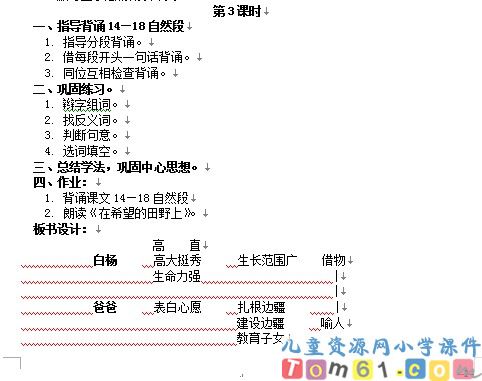 白杨教案5