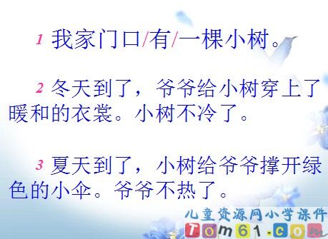 爷爷和小树课件8