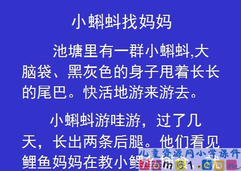 小蝌蚪找妈妈课件13