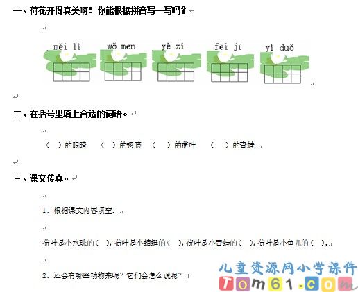 荷叶圆圆试卷3