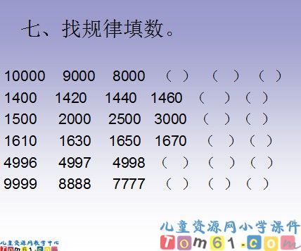认识几千几百几十几课件2